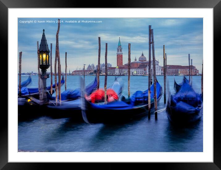 Venice at Dawn  Framed Mounted Print by Navin Mistry