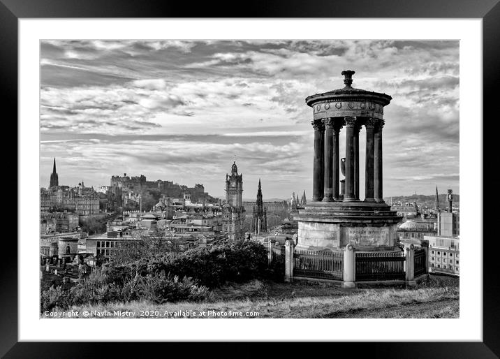 Edinburgh from Calton Hill Framed Mounted Print by Navin Mistry