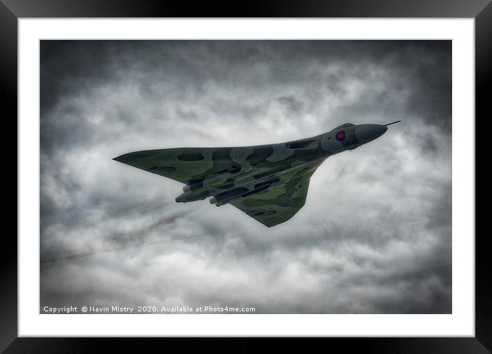 RAF AVRO Vulcan Bomber seen at RAF Leuchars 2011 Framed Mounted Print by Navin Mistry
