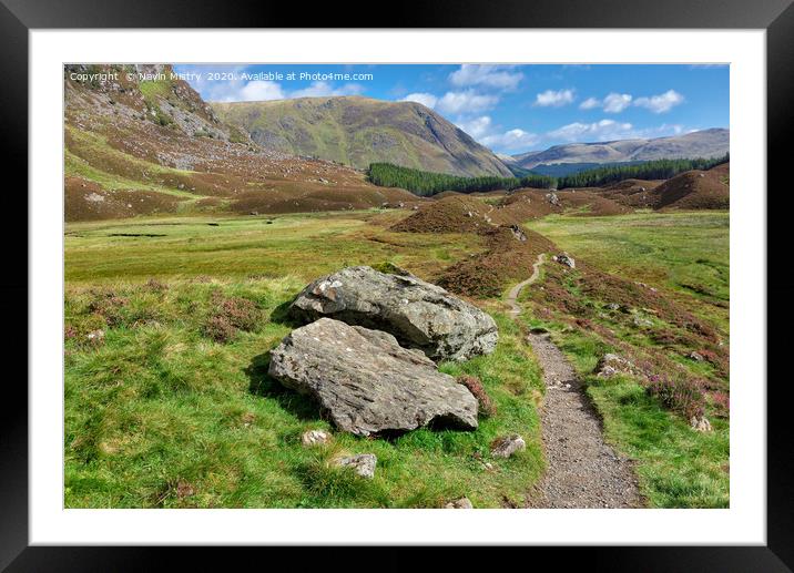 Path through the Corrie Fee, Glen Clova, Cairngorm Framed Mounted Print by Navin Mistry