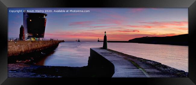 Aberdeen Harbour Sunrise Framed Print by Navin Mistry