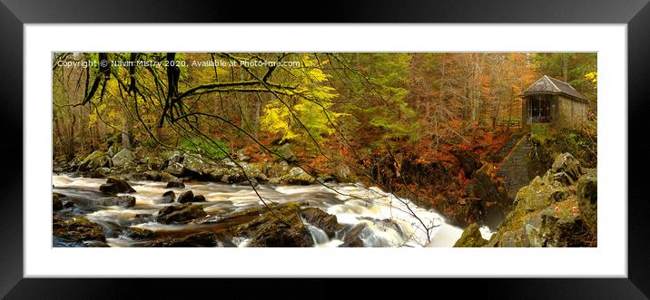 The Hermitage and the River Braan, near Dunkeld, Perthshire Framed Mounted Print by Navin Mistry