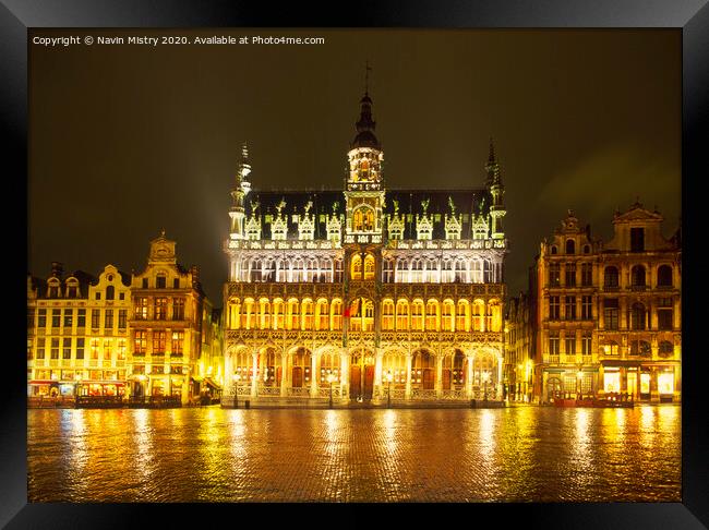 Grand Place Belgium Framed Print by Navin Mistry