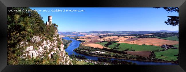 Kinnoull Hill and the River Tay, Perth Scotland Panorama Framed Print by Navin Mistry