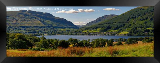 Panoramic Image of Lochearn and Lochearnhead, Stirlingshire, Scotland Framed Print by Navin Mistry