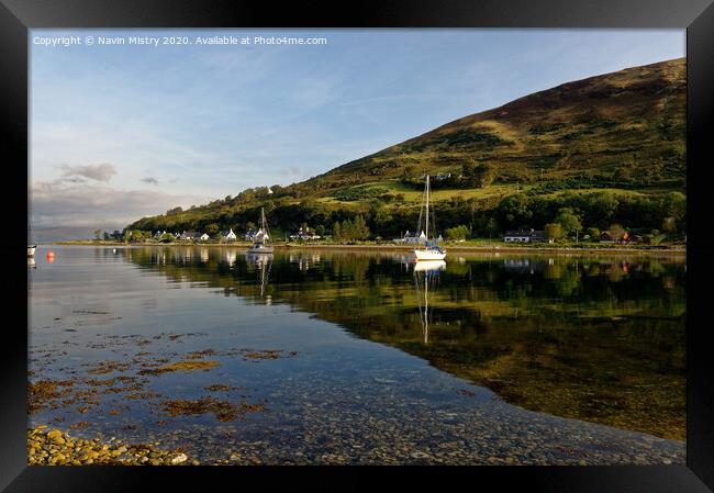 Lochranza Bay, Isle of Arran, Scotland Framed Print by Navin Mistry