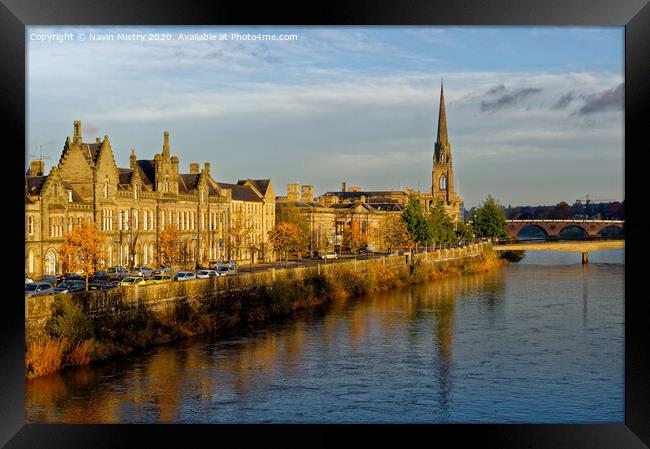Perth and the River Tay  Framed Print by Navin Mistry