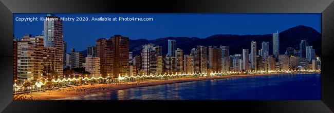 Benidorm, Spain Framed Print by Navin Mistry