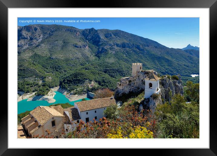 Guadalest, Alicante Province, Spain Framed Mounted Print by Navin Mistry