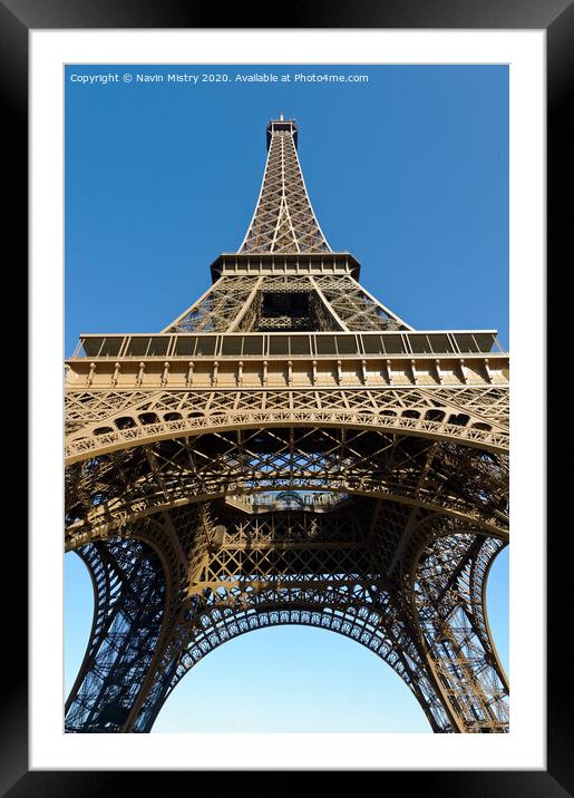 Eiffel Tower Framed Mounted Print by Navin Mistry