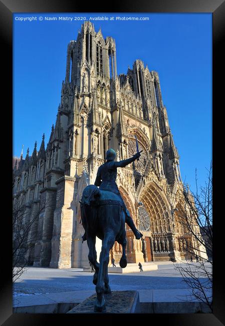 Cathédrale Notre-Dame de Reims Framed Print by Navin Mistry