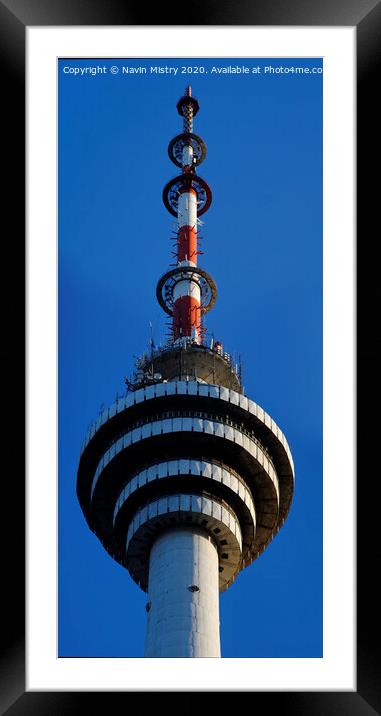 Baku TV Tower Revolving Restaurant, Azerbaijan  Framed Mounted Print by Navin Mistry