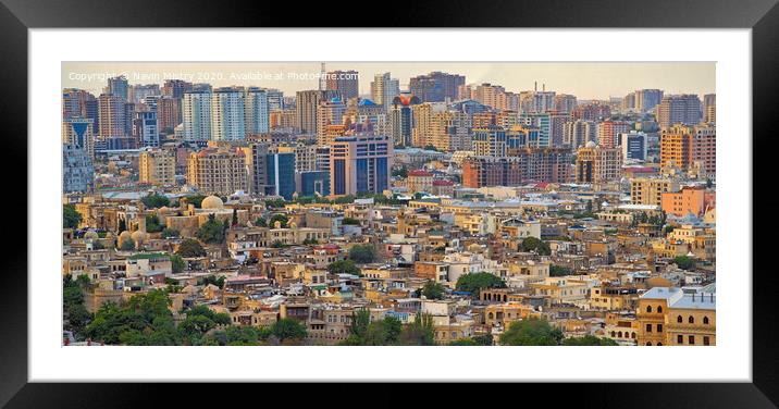 Baku, Azerbaijan  Framed Mounted Print by Navin Mistry
