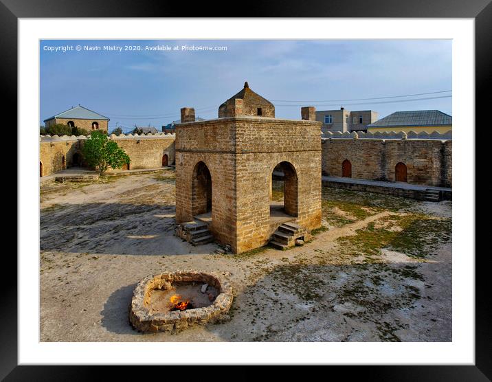 Ateshgah of Baku (Fire Temple of Baku), Azerbaijan Framed Mounted Print by Navin Mistry