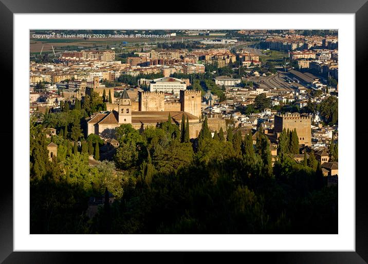 Alhambra, Granada, Andalusia, Spain  Framed Mounted Print by Navin Mistry