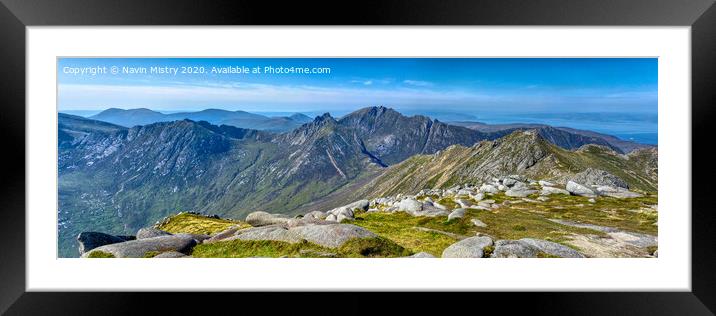 The View from Goatfell, Isle of Arran, Scotland Framed Mounted Print by Navin Mistry