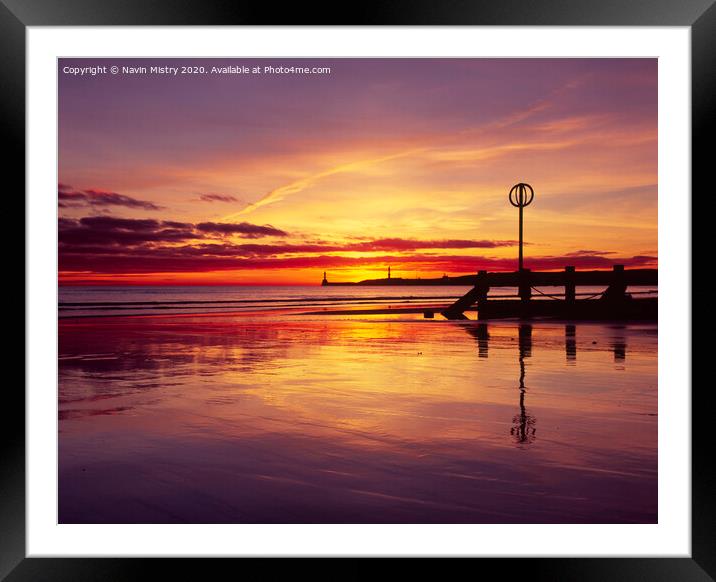 Sunrise Aberdeen Beach Framed Mounted Print by Navin Mistry