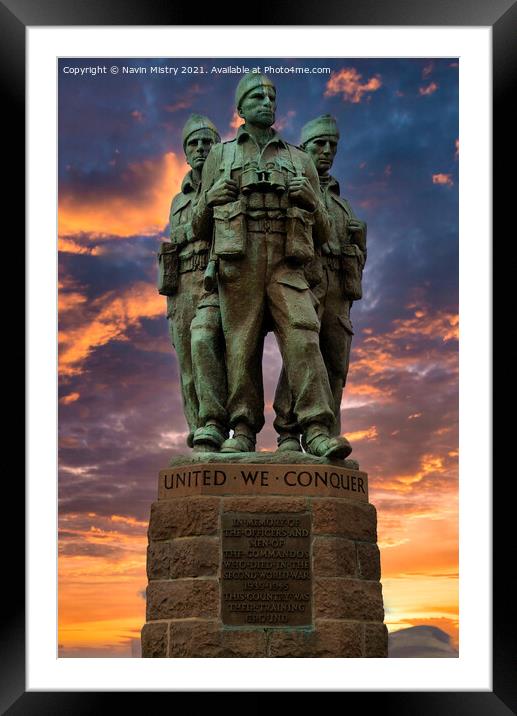 The Commando Memorial, near Spean Bridge, Lochaber Framed Mounted Print by Navin Mistry