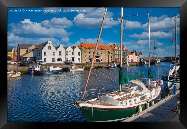 Eyemouth Harbour, Berwickshire Scotland  Framed Print by Navin Mistry