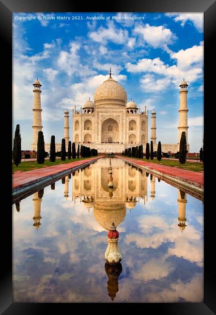 Taj Mahal, Agra India Framed Print by Navin Mistry