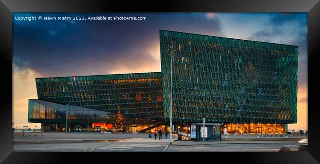 Harpa Concert hall, Reykjavik, Iceland  Framed Print by Navin Mistry