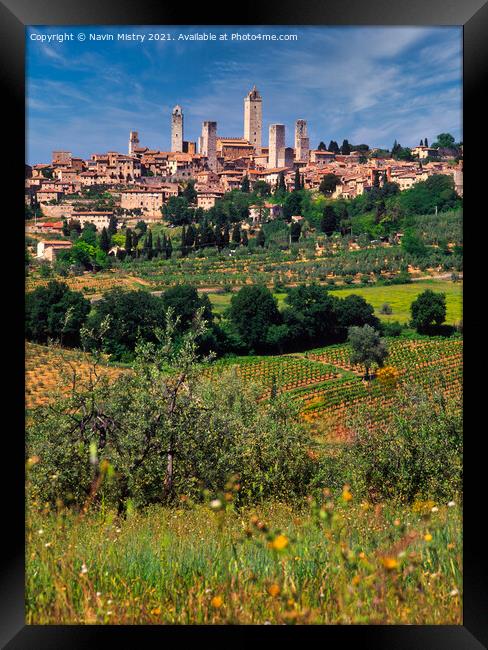 San Gimignano, Italy Framed Print by Navin Mistry