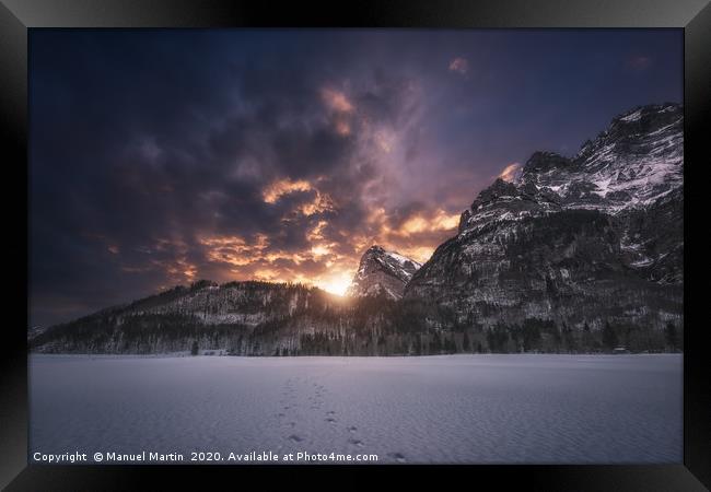 Fire and Ice Framed Print by Manuel Martin