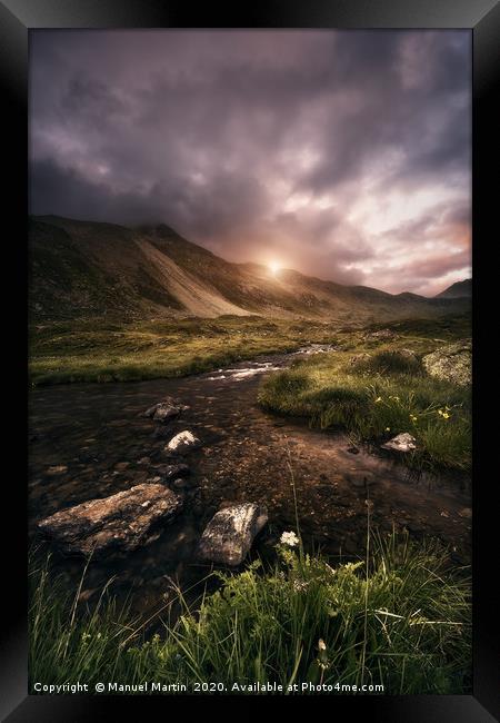 Symphony of the mountains Framed Print by Manuel Martin