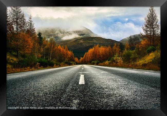 Nevis Ending Road Framed Print by KJArt 