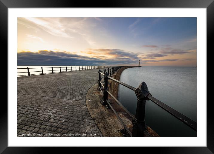 Piering  Out To Sea Framed Mounted Print by KJArt 