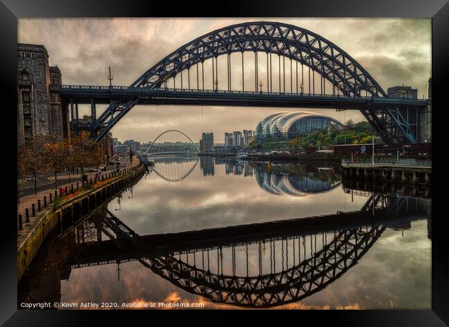 Newcastle upon Tyne 'Twin Tyne' Framed Print by KJArt 