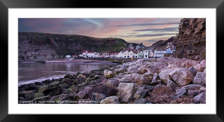 Staithes 'The Rockies' Framed Mounted Print by KJArt 
