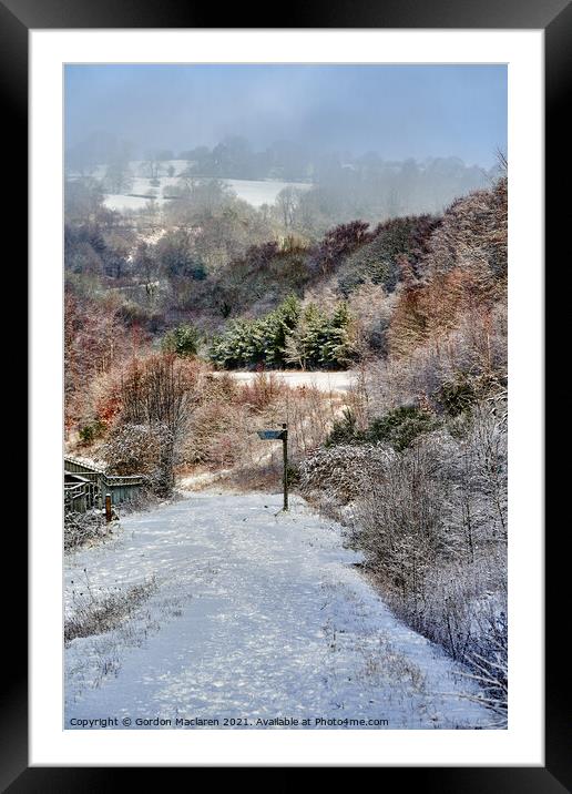 Bargoed in the Snow Framed Mounted Print by Gordon Maclaren