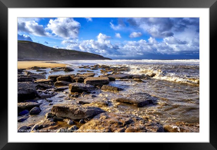 Dunraven Bay Southerndown South Wales Framed Mounted Print by Gordon Maclaren