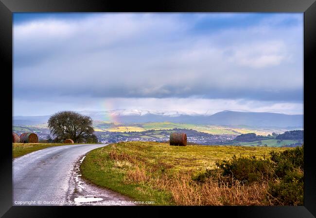 Rainbow over Brecon and the Black Mountains Framed Print by Gordon Maclaren