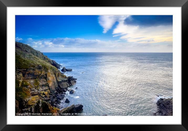 The Cornish Coast, Lizard, Cornwall Framed Mounted Print by Gordon Maclaren