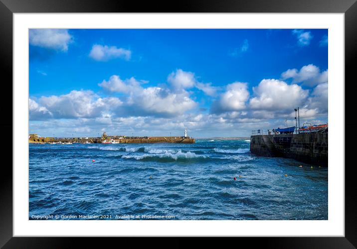 St Ives Harbour, Cornwall Framed Mounted Print by Gordon Maclaren