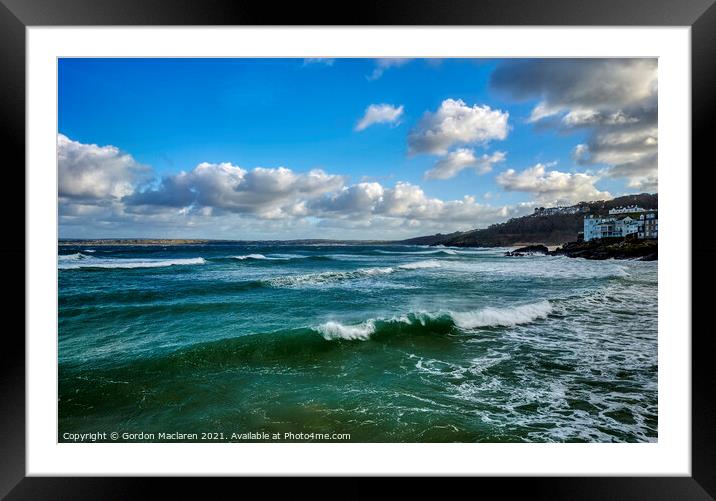 St Ives, Cornwall Framed Mounted Print by Gordon Maclaren