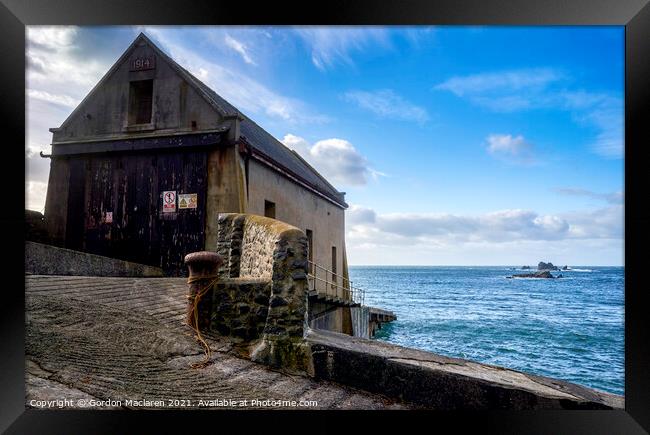 The old lifeboat station at Lizard Point in Cornwall  Framed Print by Gordon Maclaren