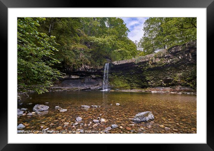 Sgwd Gwladus Waterfall near Pontneddfechan Framed Mounted Print by Gordon Maclaren