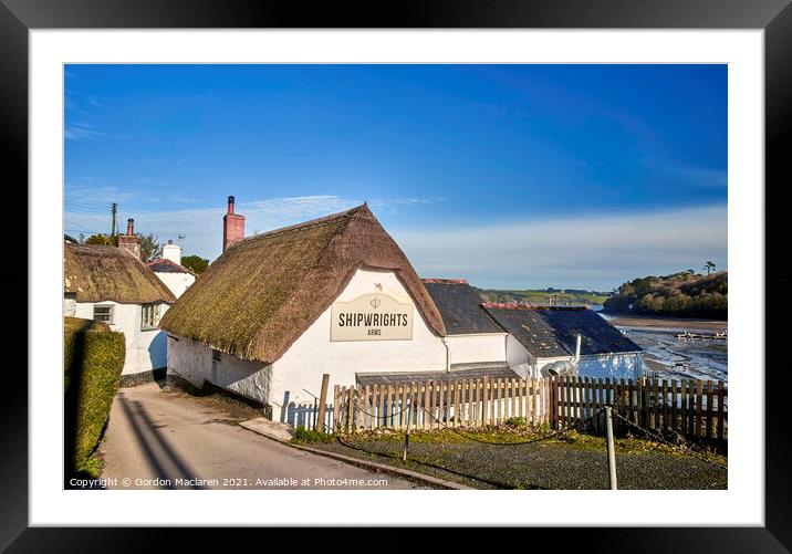 The Shipwrights Arms, Helford, Cornwall Framed Mounted Print by Gordon Maclaren
