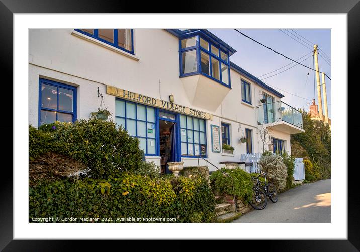 Helford Village Stores, Helford, Cornwall Framed Mounted Print by Gordon Maclaren