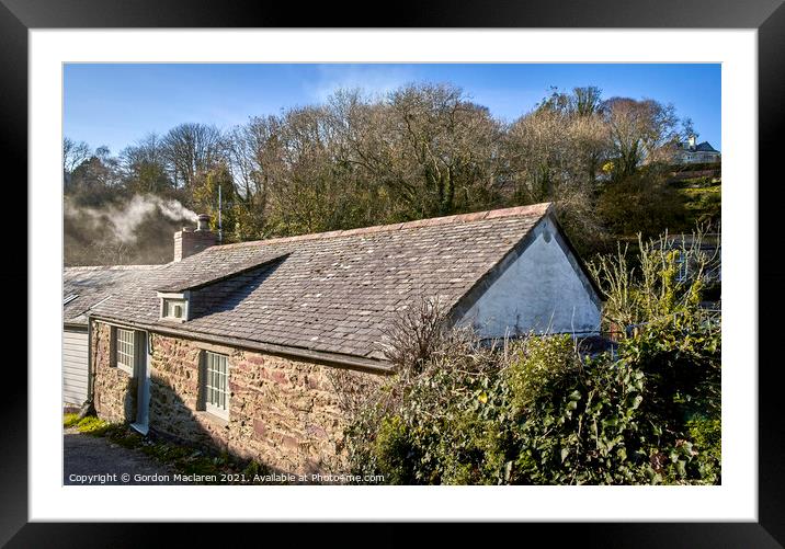 Cornish Cottage, Helford, Cornwall Framed Mounted Print by Gordon Maclaren