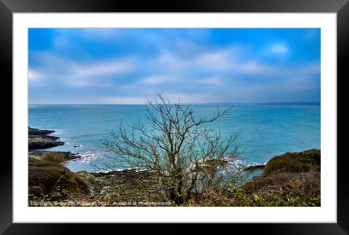 Sunrise over Falmouth Bay Cornwall Framed Mounted Print by Gordon Maclaren