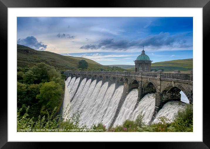 Craig Goch Dam, Elan Valley Framed Mounted Print by Gordon Maclaren