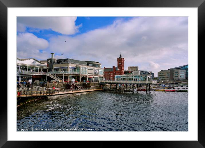 Cardiff Bay Waterfont South Wales Framed Mounted Print by Gordon Maclaren