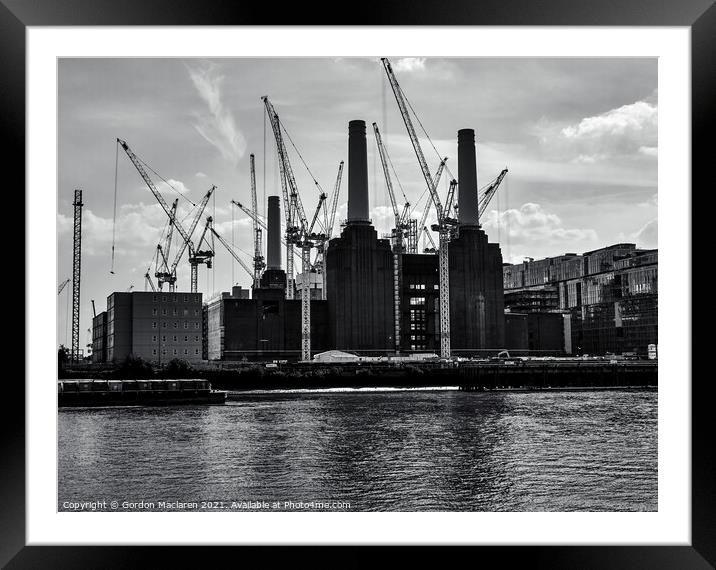 Building Work begins on Battersea Power Station Framed Mounted Print by Gordon Maclaren