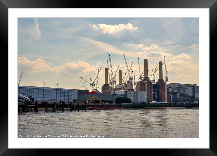 Building Work begins on Battersea Power Station Framed Mounted Print by Gordon Maclaren