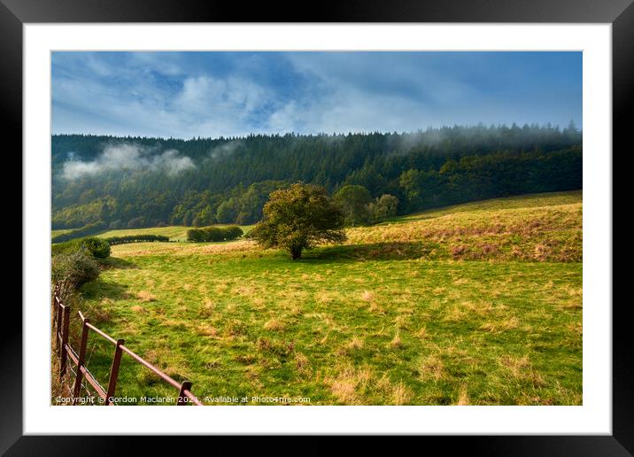 Dragon's Breath over the landscape near Llyswen, Brecon Beacons Framed Mounted Print by Gordon Maclaren