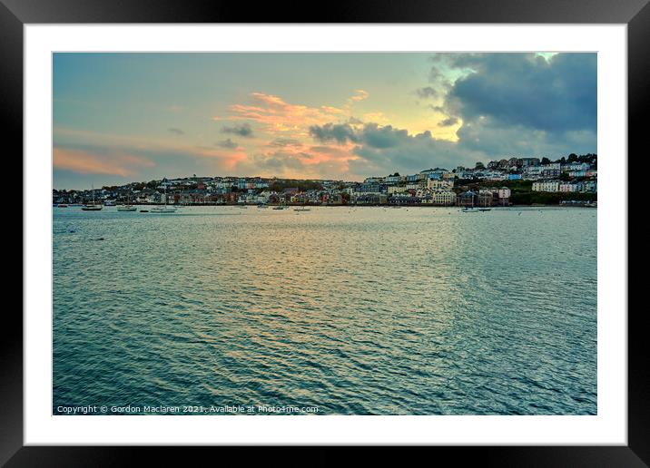 Beautiful Winter Sunset over Falmouth Cornwall Framed Mounted Print by Gordon Maclaren